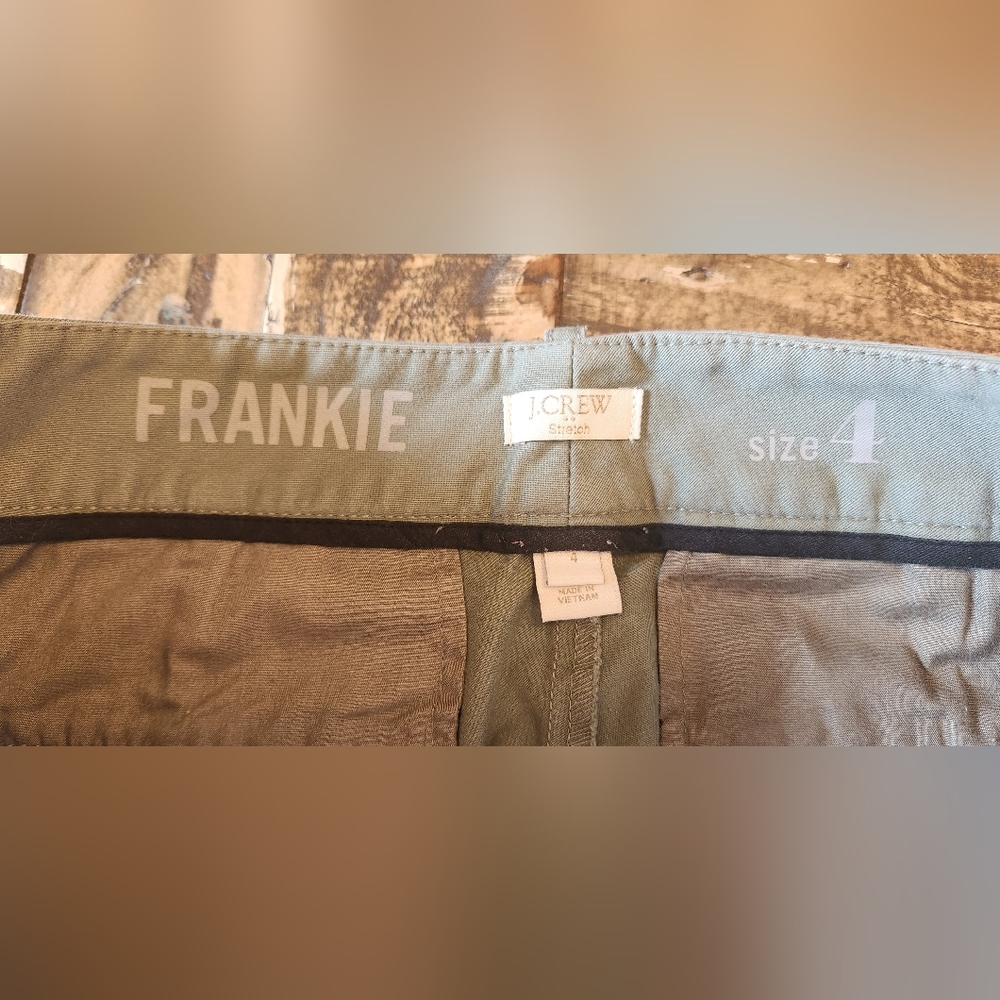 J. Crew Frankie Stretch Ankle Pants Trousers in Green Size 4 - Picture 9 of 10